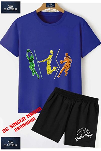 SS SİNSER Children's Unisex “Basketball Player 3 Colors“ Special Printed Crew...