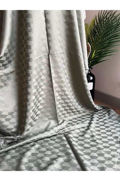 VaVscarfs Koza Pattern Cotton Jacquard Shawl Green