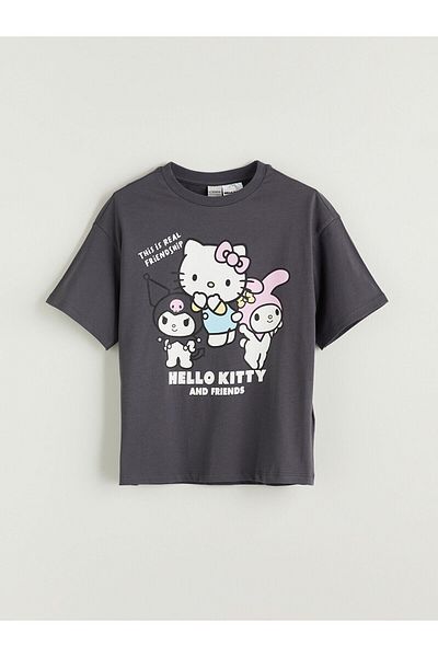 LC Waikiki Tricou pentru fetiță cu imprimeu Hello Kitty cu gât crew