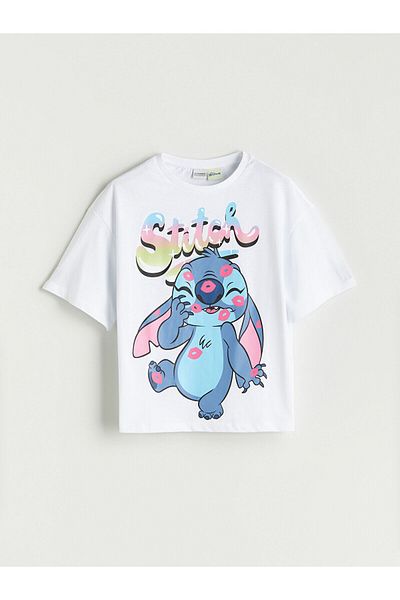 LC Waikiki Crew Neck S Printed Girl's T-Shirt