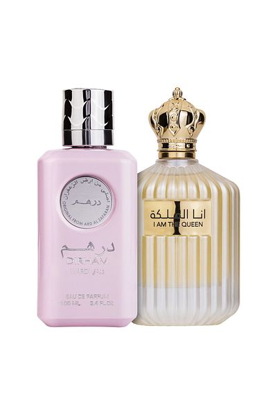 ARD AL ZAAFARAN Pack of 2 perfumes Dirham Wardi 100 ml and I Am The Queen 100 ml