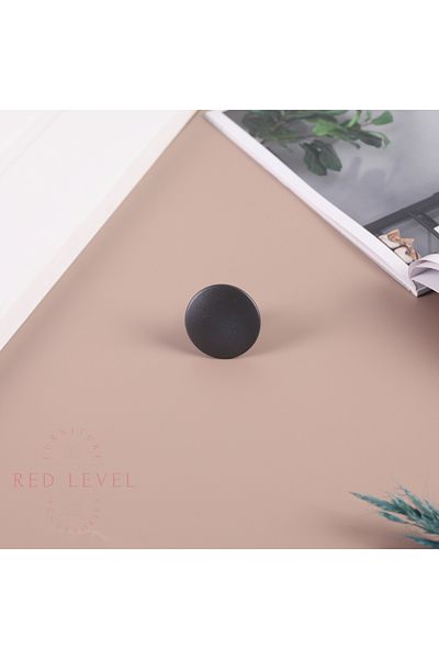 Red Level مقبض معدني فاخر حديث بأزرار من Liva Anthracite، مقبض أثاث لخزانة المطبخ