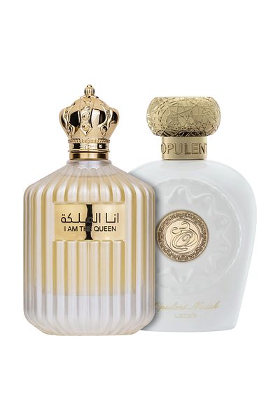 lattafa Pack of 2 best-selling perfumes, Opulent Musk 100 ml and I Am The Queen 100 ml