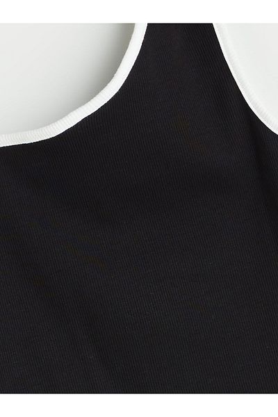 LC Waikiki Asymmetric Collar Girl's Crop Undershirt