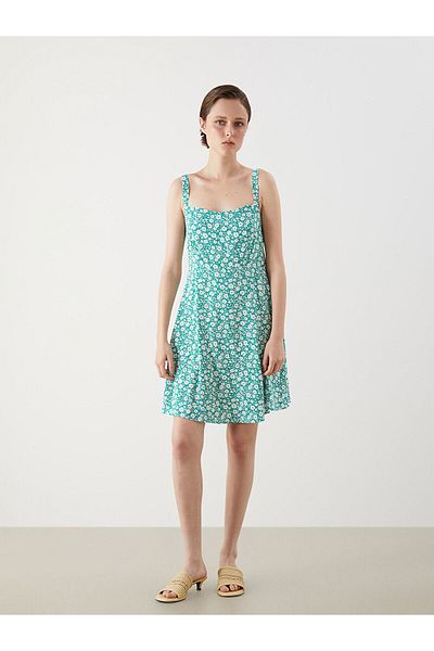 LC Waikiki Floral Strap Waist Mini Dress