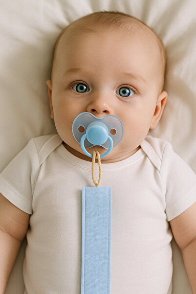 Baby Cais Collection Organik Pamuk Müslin Emzik Zinciri - Emzik Askısı - Bebek Hediyesi Set04