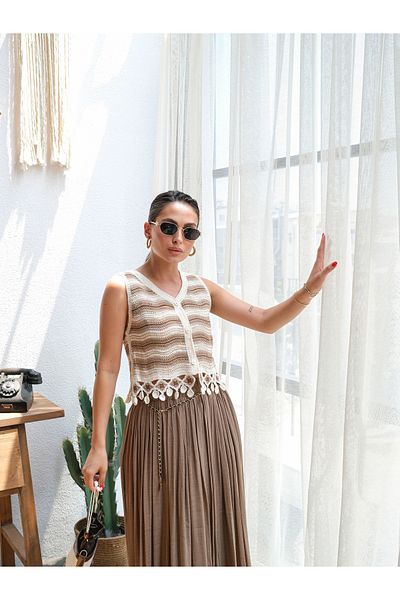 BLUE DAY'S Bohemian Crochet Vest
