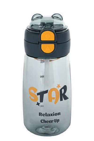 RKY SERENITY Relaxion Food Contact Suitable Bpa Free 580 ml Water Bottle with Straw and Lock System