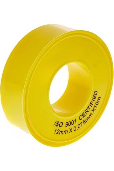 fitto Teflon Thread Tape for Plumbers and Pipe Installers, 12mm x 10m