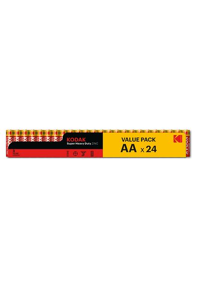 Kodak Super Heavy Duty Zinc AA Batteries - Value Pack of 24