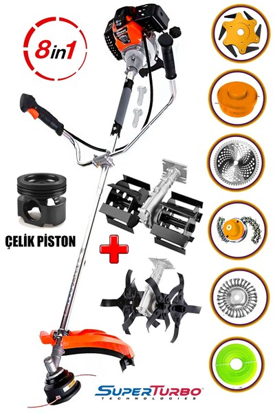 STAXX POWER Alman 20HPX Benzinli Yan Tırpan Ot Çalı Biçme Toprak Çapalama Mak...