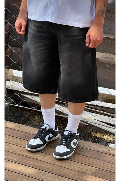 KOTOLOG Unisex Vintage πλενόμενο ρετρό φόρμα φαρδύ Jean Capri Bermuda