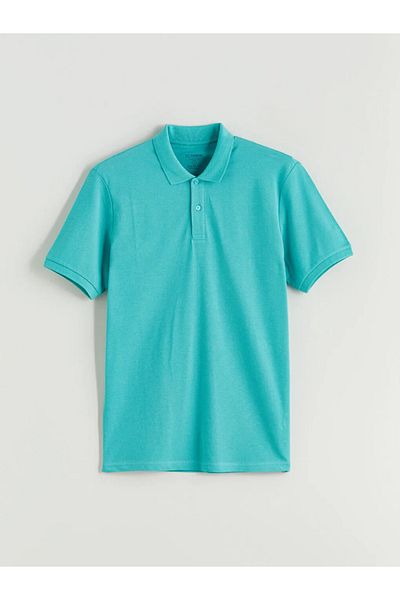 LC Waikiki Lcwaikiki Classic Turquoise Polo Neck Short Sleeve Pique Men's T-Shirt