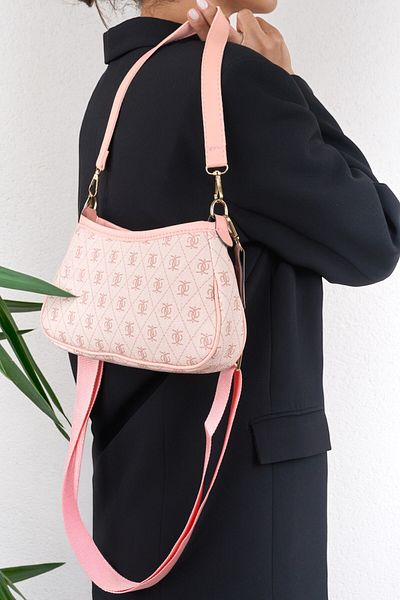 Cosser Farme Monogram Baguette and Crossbody Women's Pink Shoulder Bag