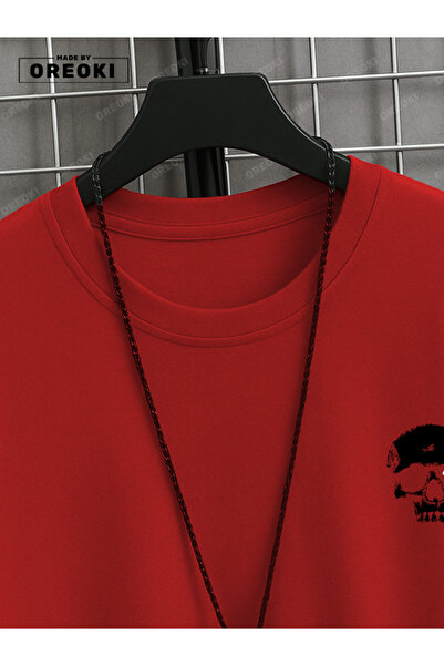 EFFRENATU Love to Death Printed Cotton Unisex Red T-Shirt-Black Shorts Set