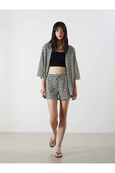 LC Waikiki Vizyon New Season Elastic Waist Patterned Women's Shorts