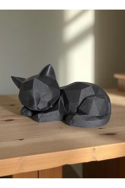 Polizer Dekoratif Uyuyan Kedi Biblosu