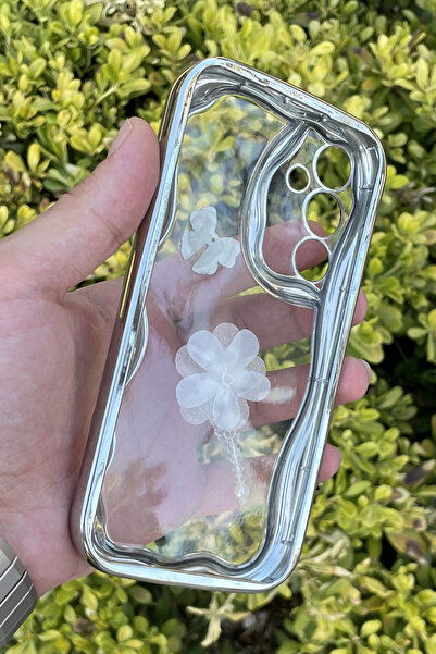 CEPSTOK Samsung Galaxy A35 Kılıf Gümüş Taşlı Darbe Önleyici Silikon Kapak