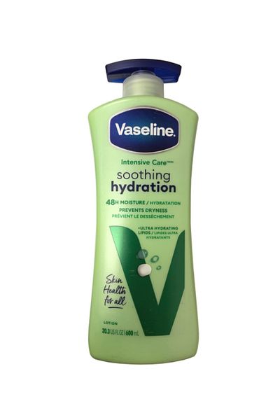 Vaseline Intensive Care Non Greasy Body Lotion with Aloe Soothe for Dry Skin, 600ml