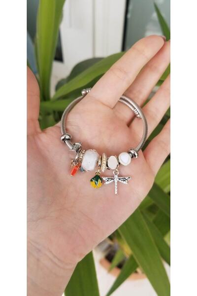 HEDİYEBOHÇAM سوار فولاذي قابل للتعديل مع سحر موضوع اليعسوب