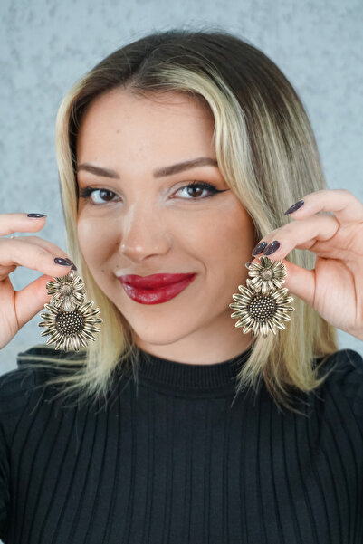 TRENDTAKI Helia otantik sallantılı oksit altın kaplama küpe 0313