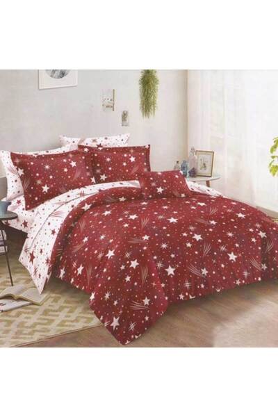 OEM Σατέν Βαμβακερό Λευκό, Θείο, 2 Άτομα, Διπλό Κρεβάτι, 4 Τεμάχια