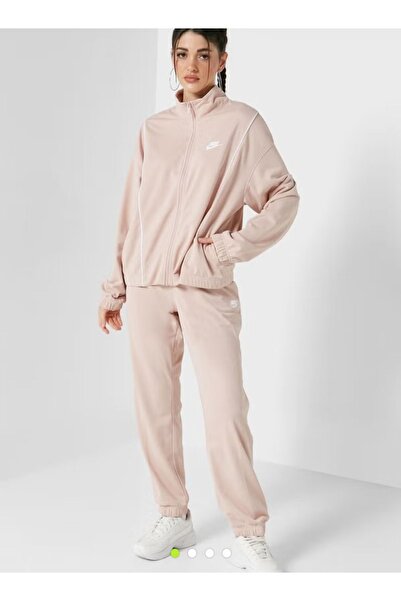 Nike Womens Fitted Track Suit Pembe Kadın Eşofman Takımı