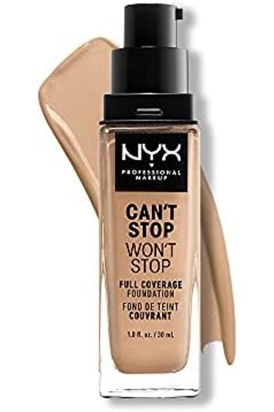 NYX Professional Makeup , Can't Stop Won't Stop Full Coverage Foundation - True Beige 08