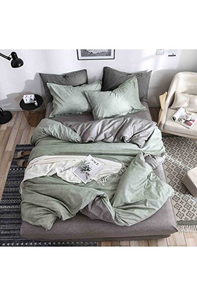 OEM Lenjerie Bumbac Satinat, Pucioasa, 2 Persoane, Pat Dublu, 4 Piese