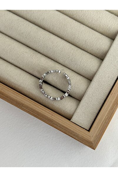 ringbox Silver Colored Stone Clover Ring