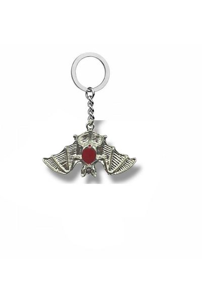 Herşey Nota Red Enameled Bat Figured Unisex Keychain – Gothic Spirit, Brave and Stylish Accessory