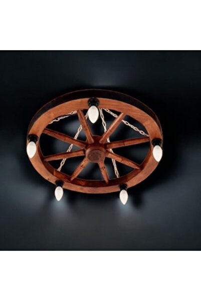 wood rustic art Candelabru rustic din lemn 58 x 5 E14 stejar, artă rustică di...