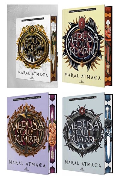 Ephesus Yayınları Yan Boyamalı Medusa'nın Ölü Kumları 1.2.3.4. Kitaplar Ciltli Seri Maral Atmaca Medusa Set