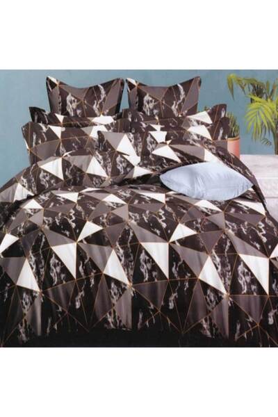 OEM Lenjerie Bumbac Satinat, Pucioasa, 2 Persoane, Pat Dublu, 4 Piese