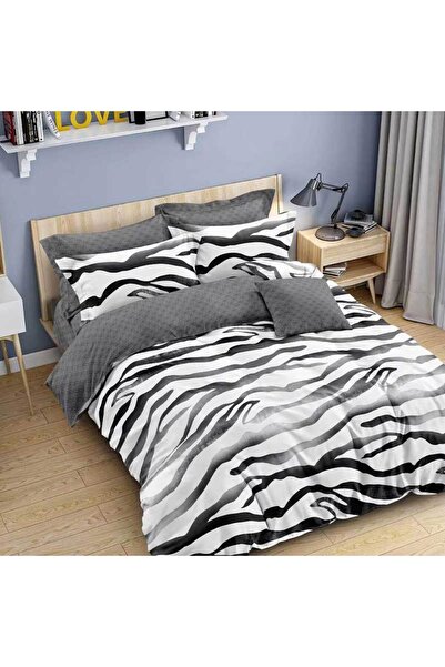 OEM Lenjerie Bumbac Satinat, Pucioasa, 2 Persoane, Pat Dublu, 4 Piese