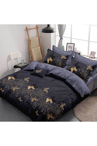 OEM Lenjerie Bumbac Satinat, Pucioasa, 2 Persoane, Pat Dublu, 4 Piese