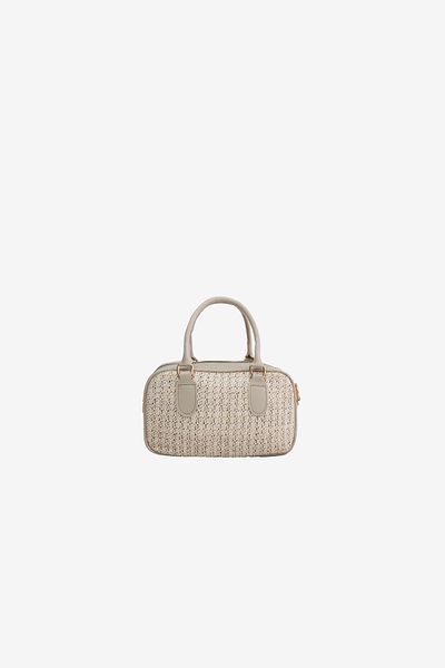 MARSEPTUN York Double Handle Dark Beige Straw Bag