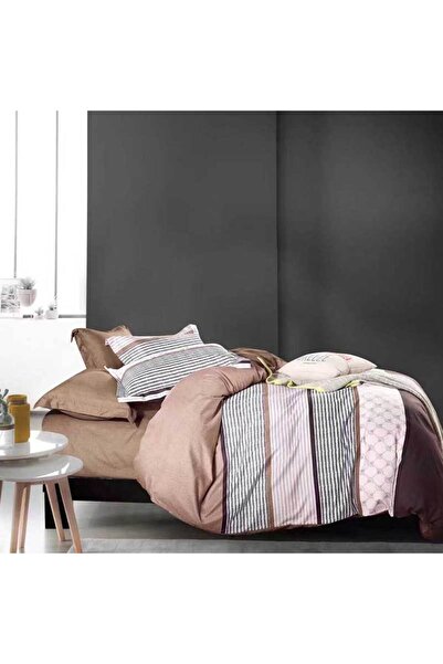 OEM Lenjerie Bumbac Satinat, Pucioasa, 2 Persoane, Pat Dublu, 4 Piese