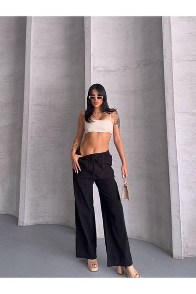 ILLE Wide Leg Linen Trousers