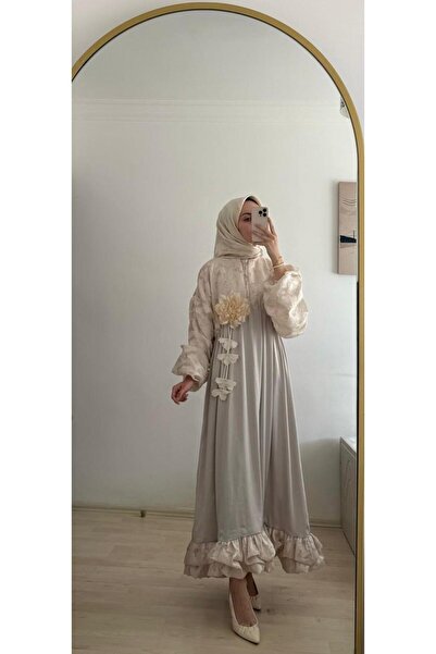 RSTM Boutique Ruffles Satin Fabric Evening Dress for Special Occasions