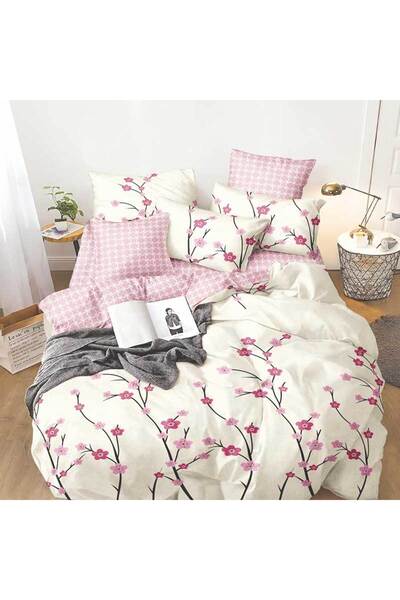 OEM Lenjerie Bumbac Satinat, Pucioasa, 2 Persoane, Pat Dublu, 4 Piese