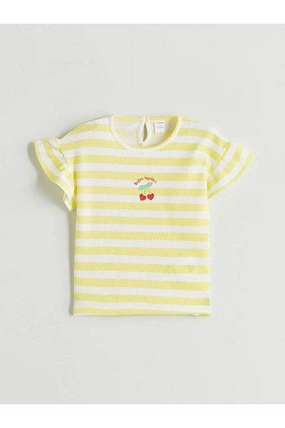LC Waikiki Lcw Kids Sari Striped Girl's Blouse and Shorts 2-Piece