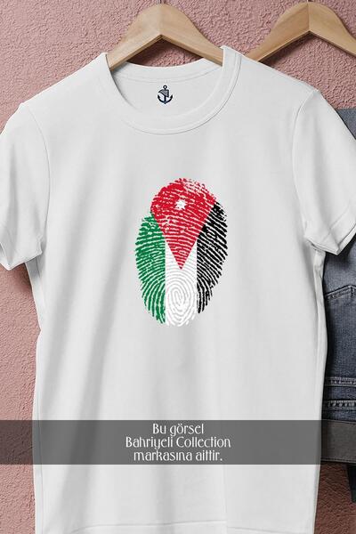 Bahriyeli Collection oversized Μπλουζάκι Unisex με σχέδιο δακτυλικών αποτυπωμάτων με σημαία του Κουβέιτ