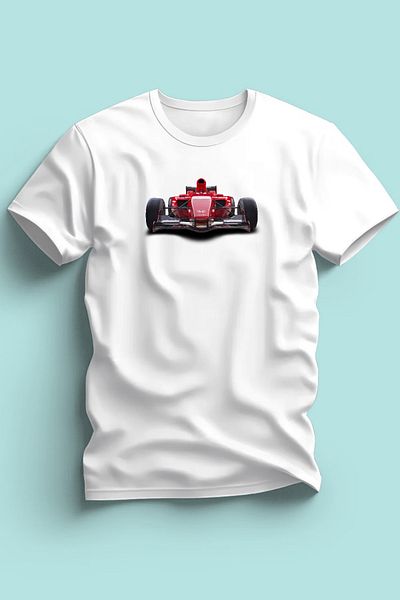 Maki Home Tricou alb cu imprimeu Formula Red Racing Car pentru bărbați 5 6 7 8 9 10 11 12 13 14 ani