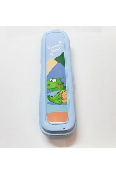 noip Blue Multi Color Cap Pen Holder Box - Storage Inside Bag - Toothbrush - Makeup Brush Box (74
