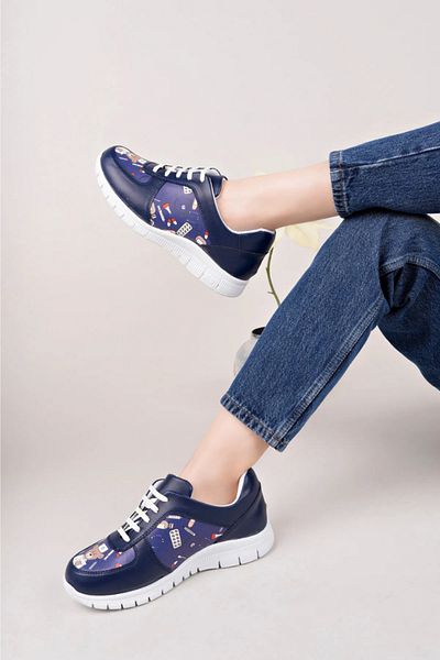 Dr. Happy Teddy Bear Patterned Women's Orthopedic Sports Shoes