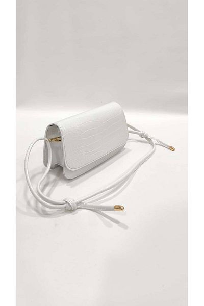 Mercan Stores Stylish Shiny Hand and Shoulder Bag with Crocodile Lacing Strap