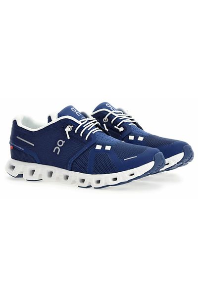 ON Running Cloud 5 Unisex Sneakers – Blue/White – Lightweight with CloudTec® Cushioning