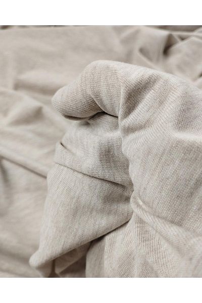 Kumaş Parça Beige Color with Crushed Tok Single Jersey Combed Cotton Width: 180