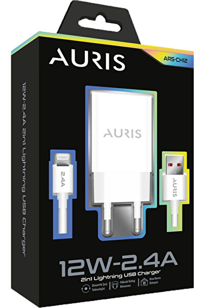 Auris CH12 Ligtning Şarj Seti 2.4A
